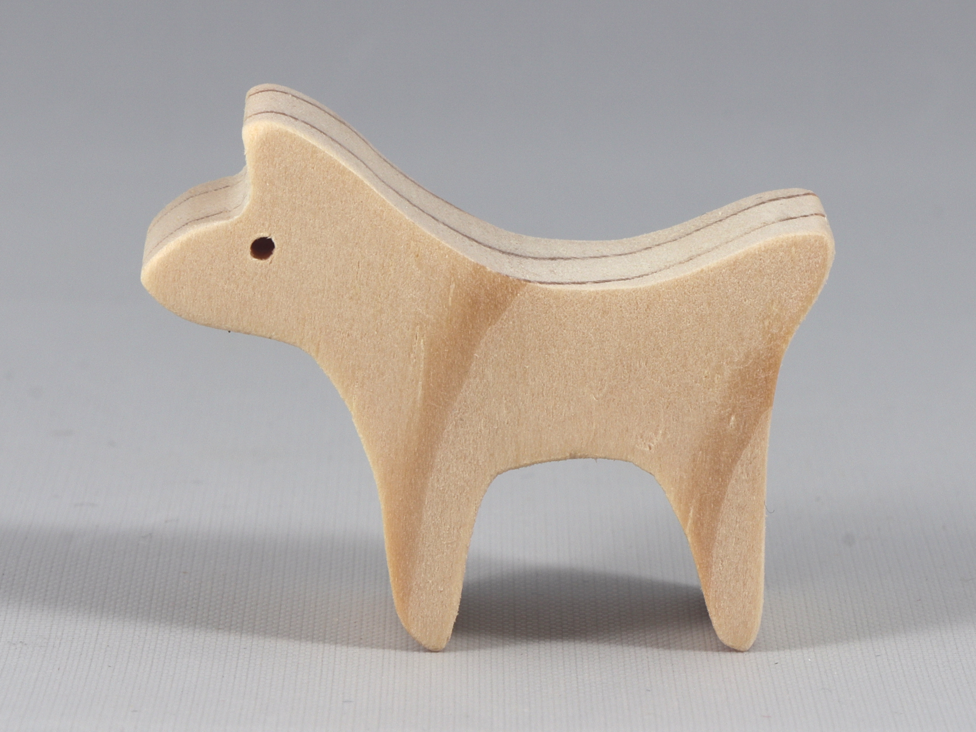 Handmade Wood Toy Dog Cutout, Unfinished, Sanded, and Ready to Paint. Perfect for kids' toys or crafts. From My Itty Bitty Animals Collection.