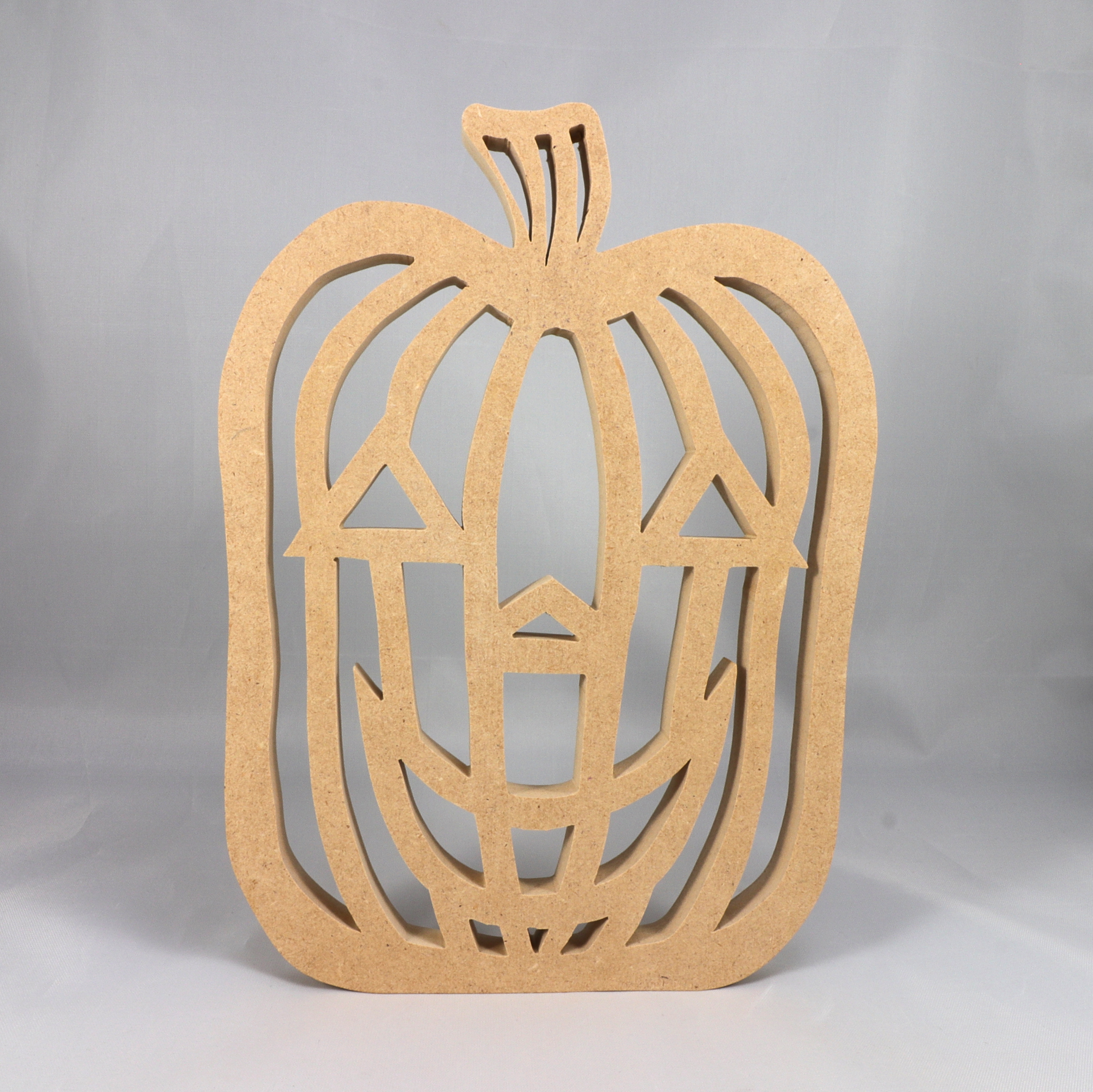 Handmade Fretwork Halloween Large Jack-o-Lantern Use For Wall or Door Decor Unpainted