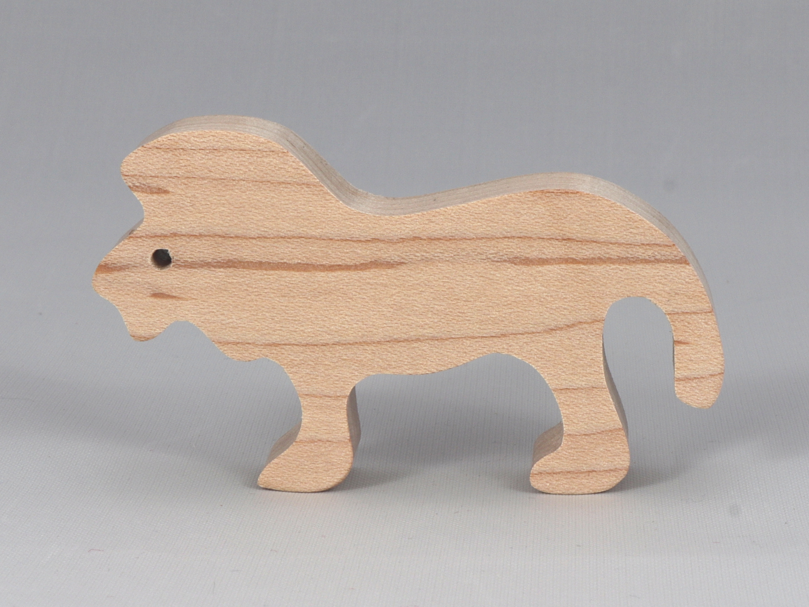 Handmade Wood Toy Lion Cutout, Unfinished, Unpainted, and Ready To Paint Use For Kids Crafts Or Pretend Toys from my Itty Bitty Animals Collection